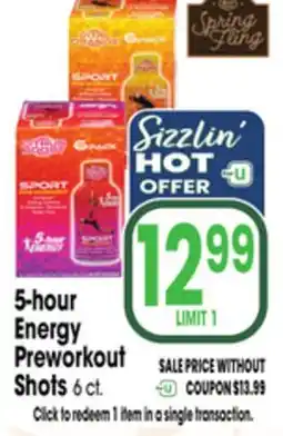 Jewel-Osco 5-hour Energy Preworkout Shots offer