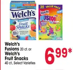 Jewel-Osco Welch's Fusions 20 ct. or Welch's Fruit Snacks 40 ct offer