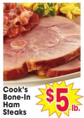 Jewel-Osco Cook's Bone-In Ham Steaks offer