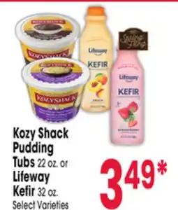 Jewel-Osco Kozy Shack Pudding Tubs 22 oz. or Lifeway Kefir 32 oz offer