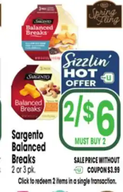 Jewel-Osco Sargento Balanced Breaks offer