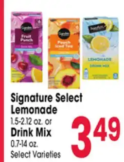 Jewel-Osco Signature Select Lemonade 1.5-2.12 oz. or Drink Mix 0.7-14 oz offer