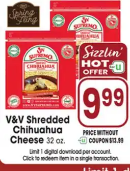 Jewel-Osco V&V Shredded Chihuahua Cheese offer