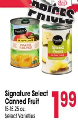 Jewel-Osco Signature Select Canned Fruit offer