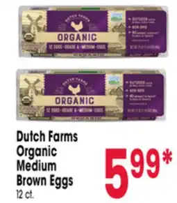Jewel-Osco Dutch Farms Organic Medium Brown Eggs offer