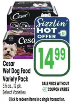 Jewel-Osco Cesar Wet Dog Food Variety Pack offer