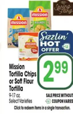 Jewel-Osco Mission Tortilla Chips or Soft Flour Tortilla offer