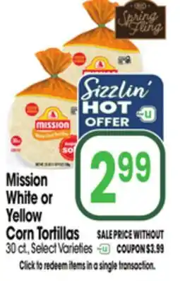 Jewel-Osco Mission White or Yellow Corn Tortillas offer