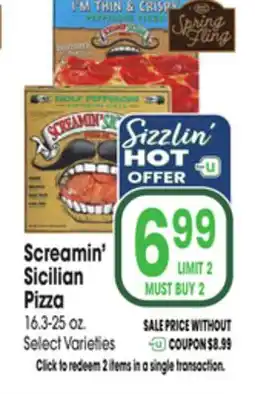 Jewel-Osco Screamin' Sicilian Pizza offer