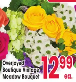 Jewel-Osco Overjoyed Boutique Vintage Meadow Bouquet offer
