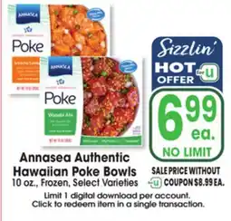 Jewel-Osco Annasea Authentic Hawaiian Poke Bowls offer