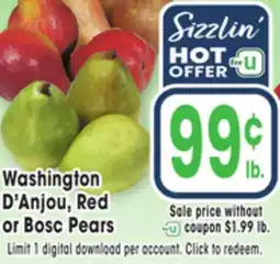 Jewel-Osco Washington D'Anjou, Red or Bosc Pears offer