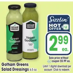 Jewel-Osco Gotham Greens Salad Dressings offer