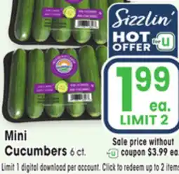 Jewel-Osco Mini Cucumbers offer