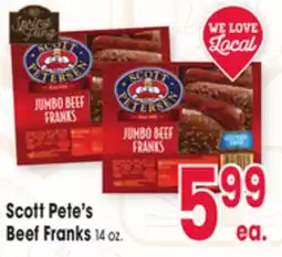 Jewel-Osco Scott Pete's Beef Franks offer