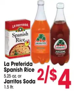 Jewel-Osco La Preferida Spanish Rice 5.25 oz. or Jarritos Soda 1.5 ltr offer