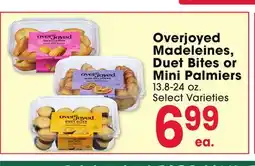 Jewel-Osco Overjoyed Madeleines, Duet Bites or Mini Palmiers offer