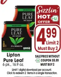Jewel-Osco Lipton Pure Leaf offer