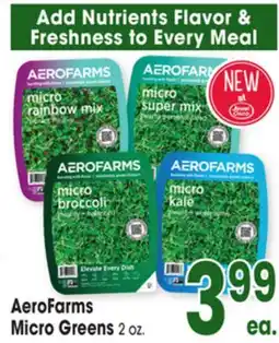 Jewel-Osco AeroFarms Micro Greens offer