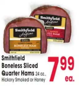 Jewel-Osco Smithfield Boneless Sliced Quarter Hams offer