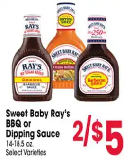 Jewel-Osco Sweet Baby Ray's BBQ or Dipping Sauce offer