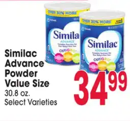 Jewel-Osco Similac Advance Powder Value Size offer