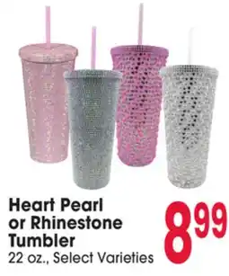 Jewel-Osco Heart Pearl or Rhinestone or Rhinestone Tumbler Tumbler offer