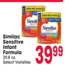 Jewel-Osco Similac Sensitive Infant Formula offer