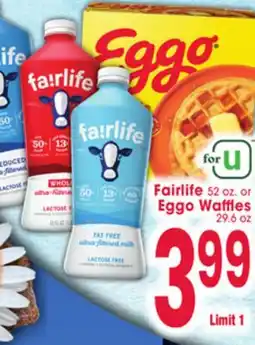 Jewel-Osco Fairlife 52 oz. or Eggo Waffles 29.6 oz offer