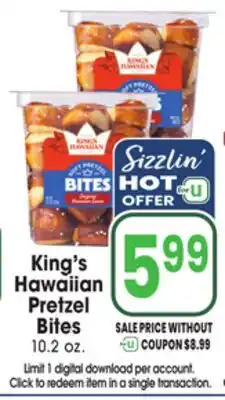 Jewel-Osco King's Hawaiian Pretzel Bites offer
