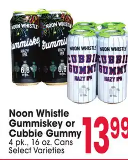 Jewel-Osco Noon Whistle Gummiskey or Cubbie Gummy offer