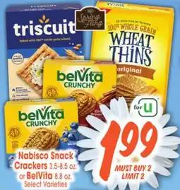Jewel-Osco Nabisco Snack Crackers 3.5-8.5 oz. or BelVita 8.8 oz offer