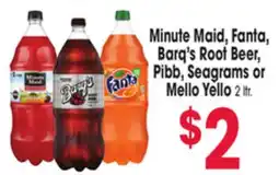 Jewel-Osco Minute Maid, Fanta, Barq's Root Beer, Pibb, Seagrams or Mello Yello offer