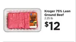 Food 4 Less Kroger 75% Lean Ground Beef offer