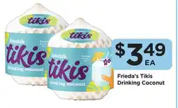 Food 4 Less Frieda's Tikis Drinking Coconut offer