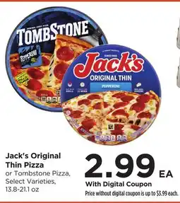 Food 4 Less Jack's Original Thin Pizza offer