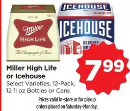 Food 4 Less Miller High Life or Icehouse offer
