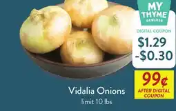 Fresh Thyme Vidalia Onions offer