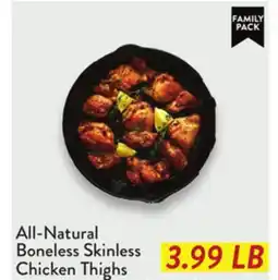 Fresh Thyme All-Natural Boneless Skinless Chicken Thighs offer