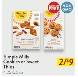 Fresh Thyme Simple Mills Cookies or Sweet Thins offer