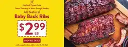 Fresh Thyme All Natural Baby Back Ribs offer