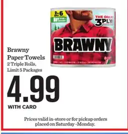 Mariano's Brawny Paper Towels offer