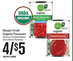 Mariano's Simple Truth Organic Tomatoes offer