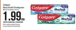 Mariano's Colgate Max Fresh Toothpaste offer