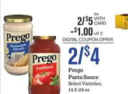 Mariano's Prego Pasta Sauce offer