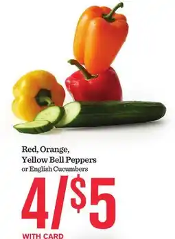 Mariano's Red, Orange, Yellow Bell Peppers offer