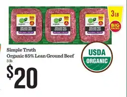 Mariano's Simple Truth Organic 85% Lean Ground Beef offer