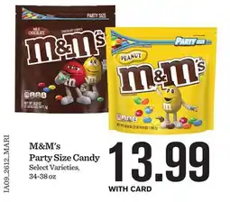 Mariano's M & M' s Party Size Candy offer