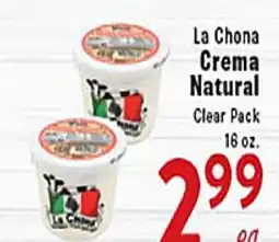 Rio Valley Market La Chona Crema Natural offer