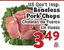 Rio Valley Market US Gov't Insp. Boneless Pork Chops offer